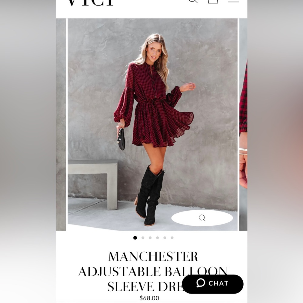 VICI Collection Manchester ballon sleeve dress